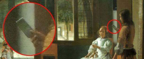 Leonardo Da Vinci (1466) – Pieter de Hooch (1670). The iPhone existed 350 years ago?