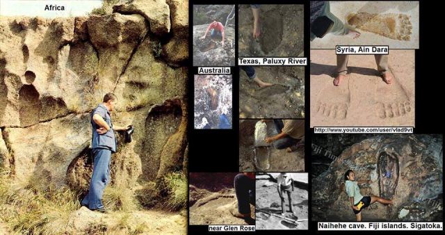 Proof, that the earth was inhabited by GIANTS -giant footprints! Videos.