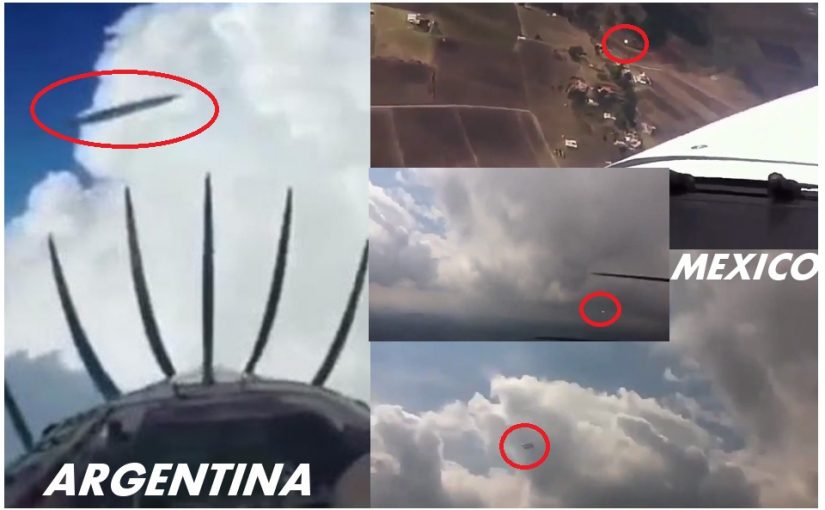 VIDEOS: UFOs flew near airplanes in ARGENTINA IN MEXICO!