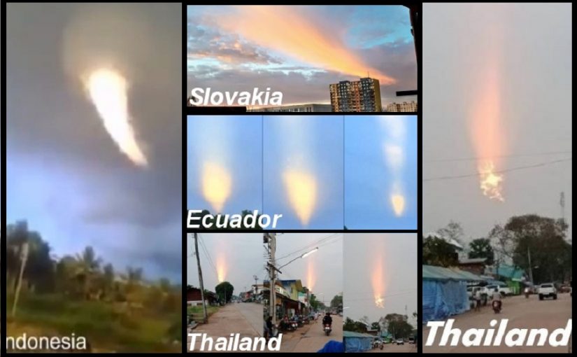 Mysterious phenomenon the skies Above Ecuador, Indonezia ,Slovakia and of Thailand.