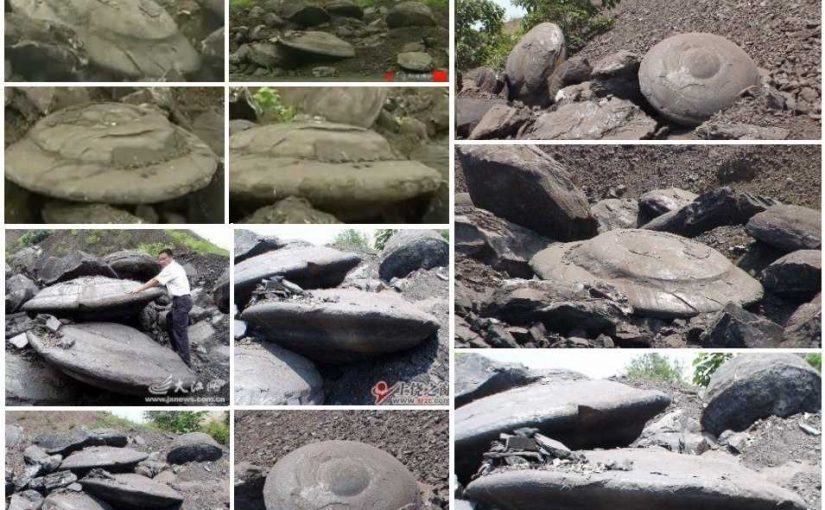 Stone disks UFO FOSSIL DISCOVERED IN CHINA.