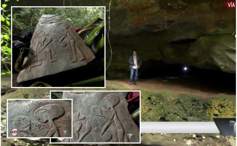 PHOTOS and VIDEOS: Concrete evidence of contact between the Maya and the aliens in a cave in Mexico.