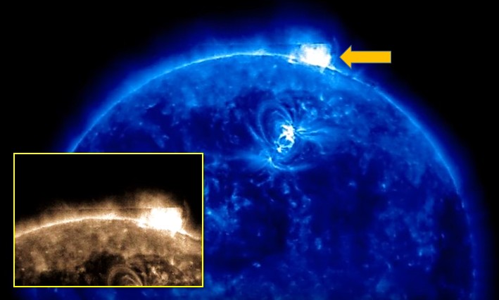 SDO Space Telescope records huge “rectangular object” that emerges from the Sun.